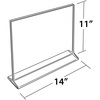 Azar Displays 14"W x 11"H Top-Load Two Sided Sign Holder, PK10 142716